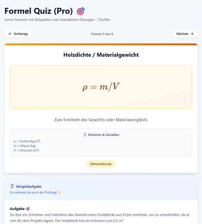 Tischler/Schreiner Trainer - LernApp (Zwischen- und Gesellenprüfung)